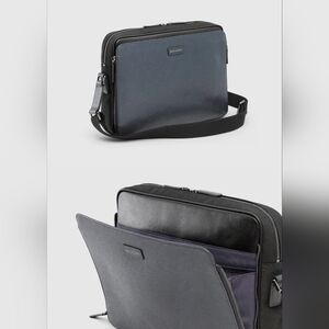NEW Bolvaint Soto Satchel Messenger Briefcase Bag Blue Black Adjustable Strap